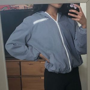 Brandy Melville Blue Bomber Jacket